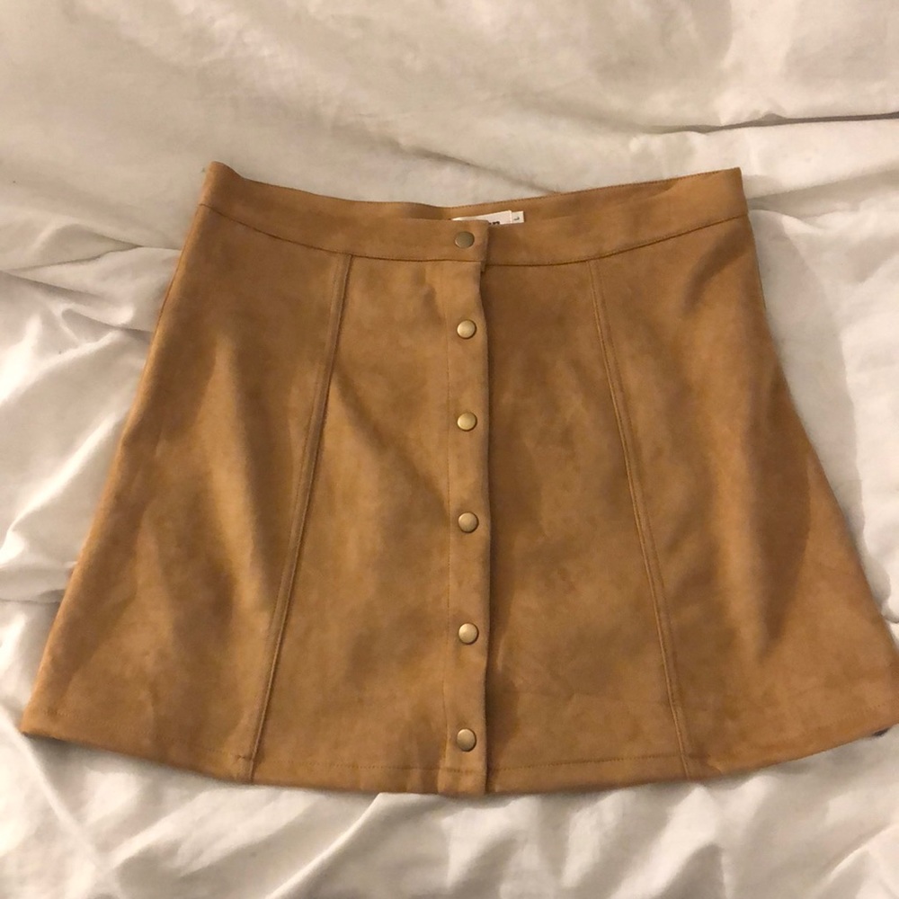 Light Brown Suede Skirt